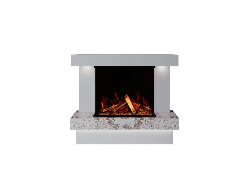 Bespoke Fireplaces Polar White & Rosiana Verona Marble Suite 700 3DP