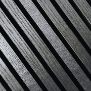 Luxe Supplies Black Standard Acoustic Slat Wall Panel