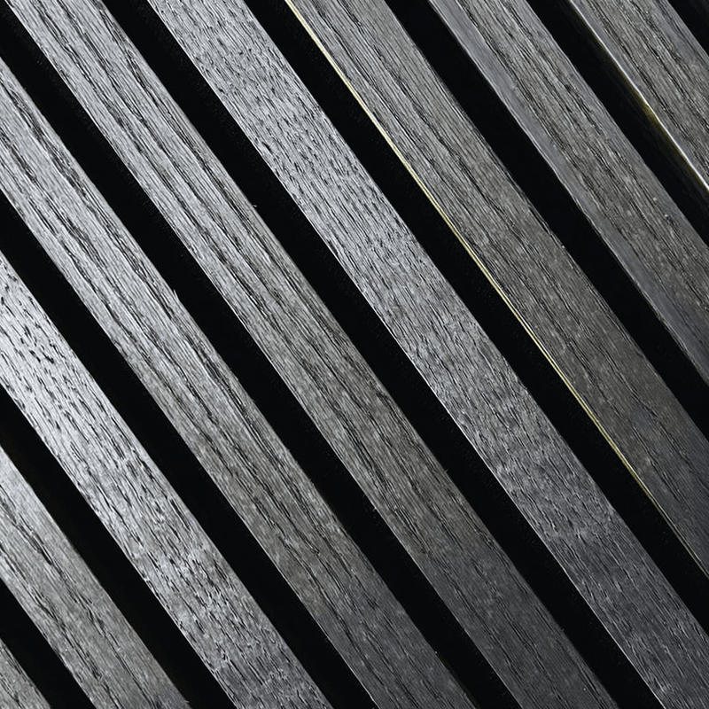 Luxe Supplies Black Standard Acoustic Slat Wall Panel