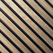 Luxe Supplies Walnut Standard Acoustic Slat Wall Panel