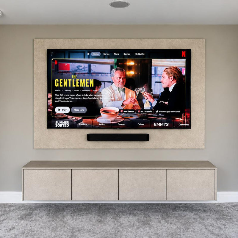 TV Backboard in Sand Beige Calcit Stone