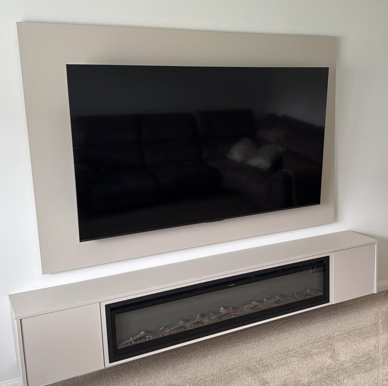 TV Backboard in Cashmere Grey