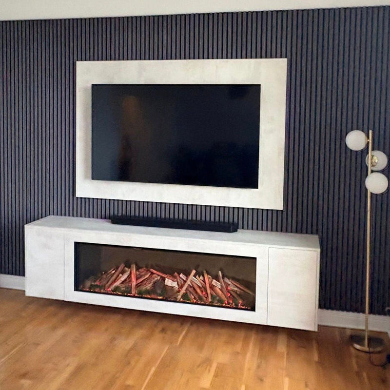 TV Backboard in White Chromix
