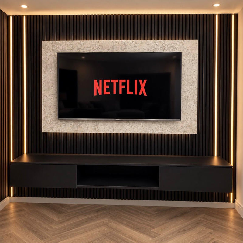 TV Backboard in Beige Ambiance Granite  - Premium MFMDF Core