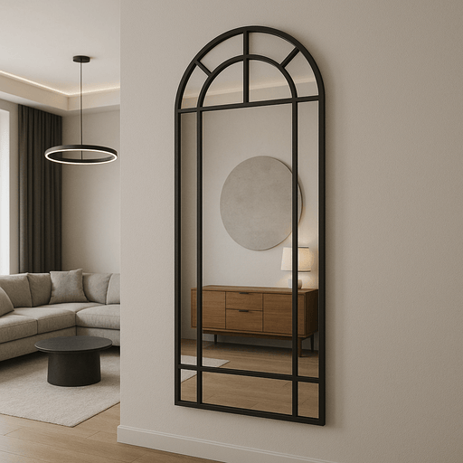 Arched Window Iron Mirror - LUXE SUPPLIES