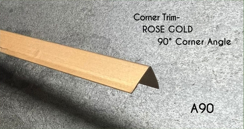 Bamboo Charcoal Rose gold External Corner 90° Trim - 5mm Profile