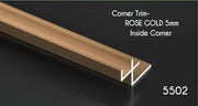 Bamboo Charcoal Rose gold Inside Corner Trim - 5mm Profile