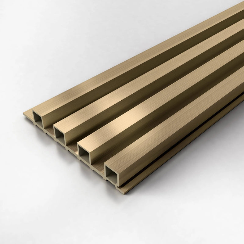 Bamboo Charcoal Metal Series- 705 Brushed Gold Pro New York Fluted Panels