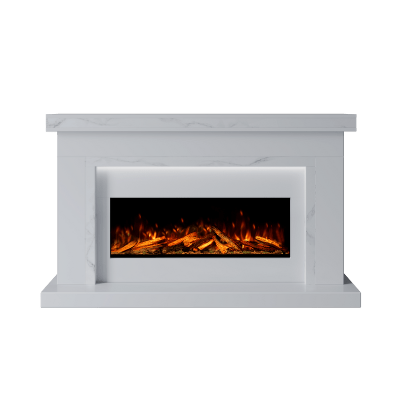 Bespoke Fireplaces Polar White & Calacatta Aria Marble Suite 1000 S