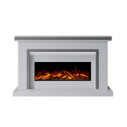 Bespoke Fireplaces Polar White & Grey Sparkle Quartz Aria Marble Suite 1000 S
