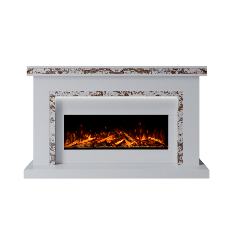 Bespoke Fireplaces Polar White & Rosiana Aria Marble Suite 1000 S