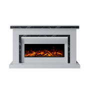 Bespoke Fireplaces Polar White & Titanium Galaxy Aria Marble Suite 1000 S