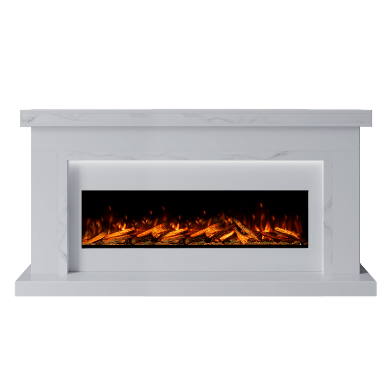 Bespoke Fireplaces Polar White & Calacatta Aria Marble Suite 1300 S