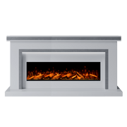 Bespoke Fireplaces Polar White & Italian Grey Aria Marble Suite 1300 S