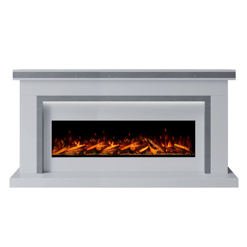 Bespoke Fireplaces Polar White & Italian Grey Aria Marble Suite 1300 S