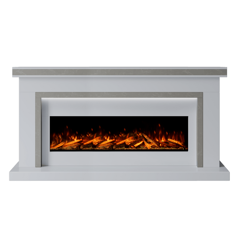 Bespoke Fireplaces Polar White & Nacarado Aria Marble Suite 1300 S