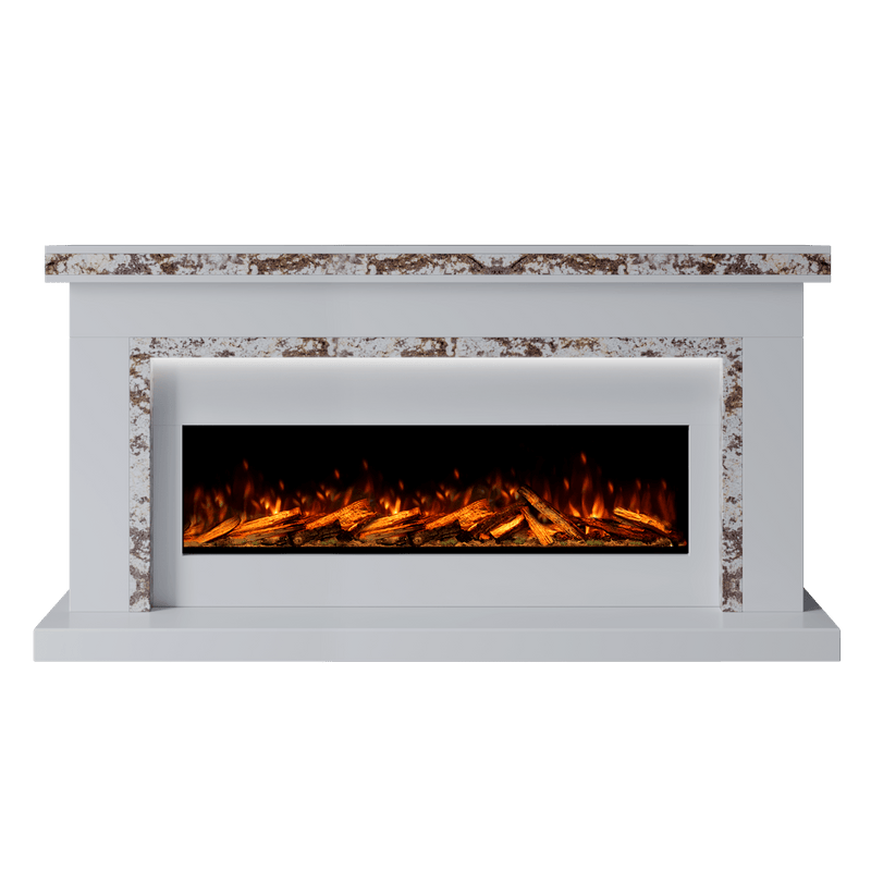 Bespoke Fireplaces Polar White & Rosiana Aria Marble Suite 1300 S
