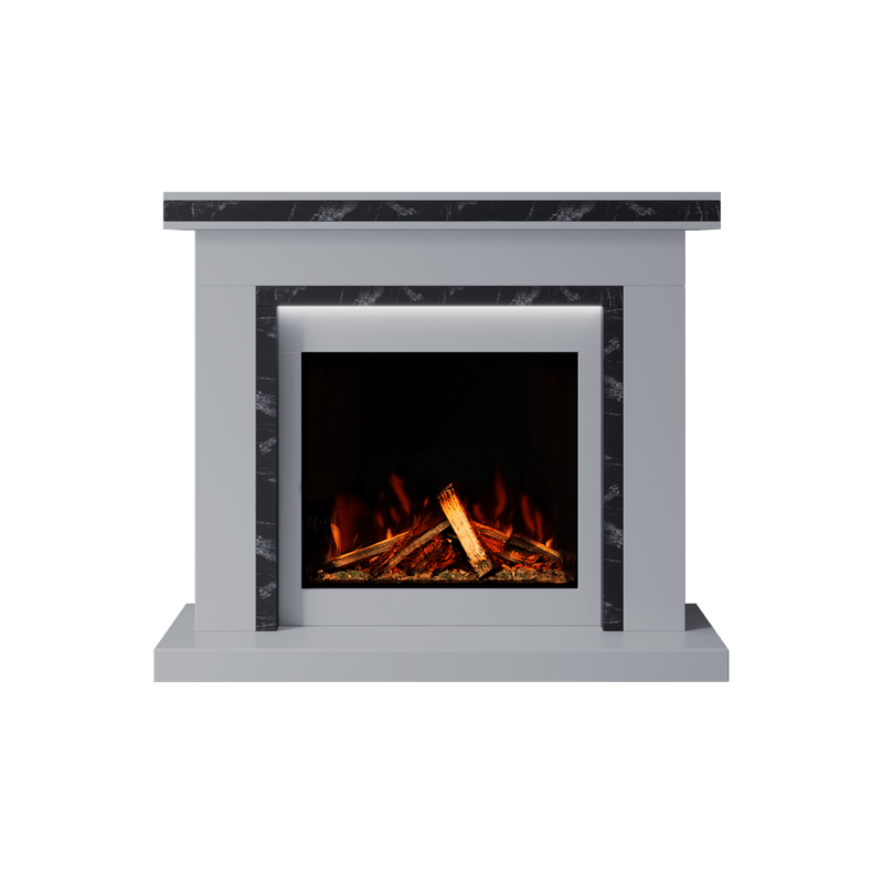 Bespoke Fireplaces Polar White & Titanium Galaxy Aria Marble Suite 700 S