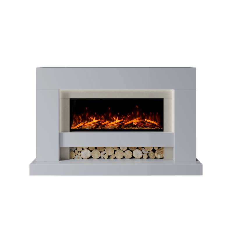 Bespoke Fireplaces Polar White & Nacarado Aspen Marble Suite 1000 S