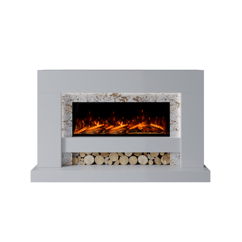 Bespoke Fireplaces Polar White & Rosiana Aspen Marble Suite 1000 S