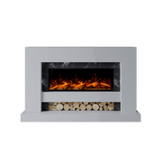 Bespoke Fireplaces Polar White & Titanium Galaxy Aspen Marble Suite 1000 S