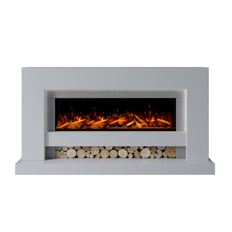 Bespoke Fireplaces Polar White & Italian Grey Aspen Marble Suite 1300 S