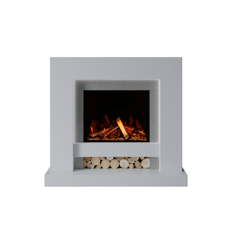 Bespoke Fireplaces Polar White & Grey Sparkle Quartz Aspen Marble Suite 700 S