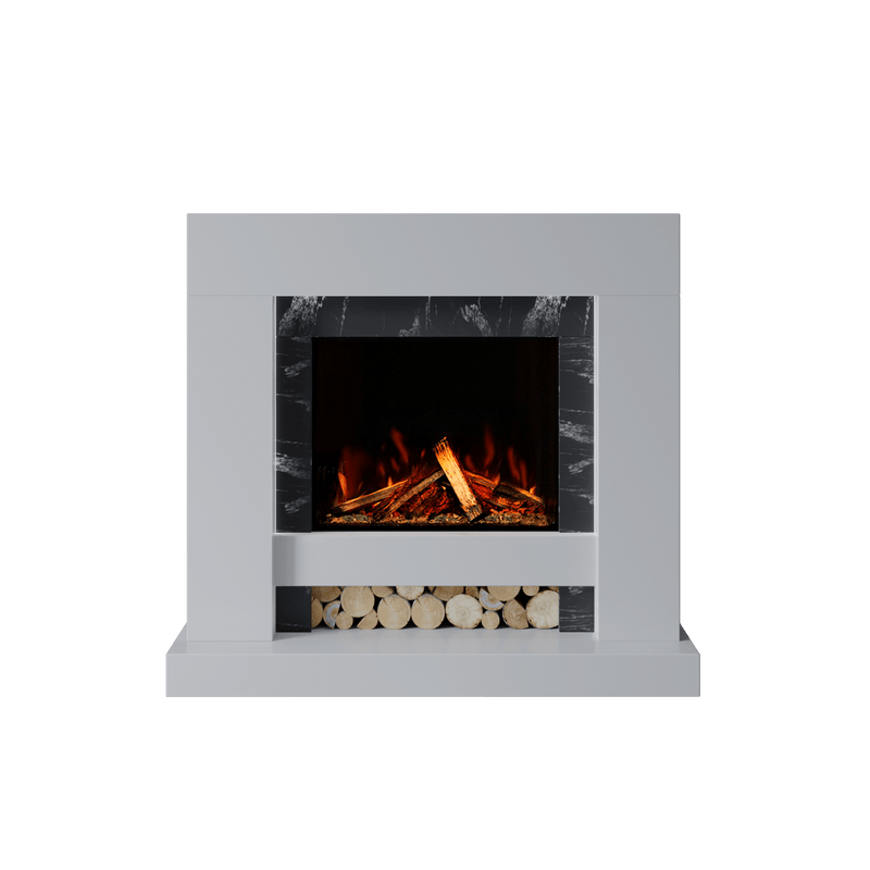 Bespoke Fireplaces Polar White & Titanium Galaxy Aspen Marble Suite 700 S