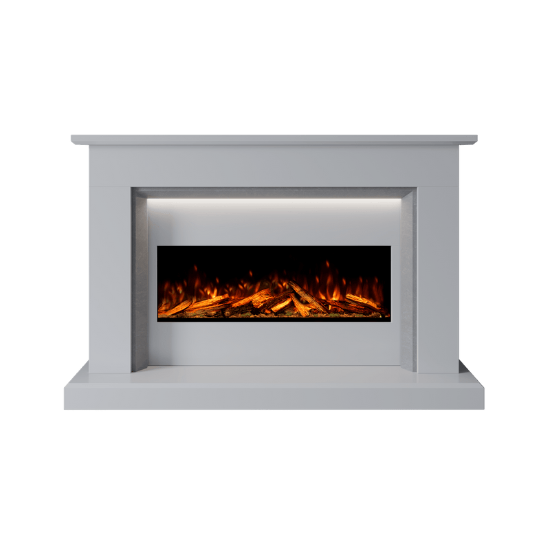 Bespoke Fireplaces Polar White & Italian Grey Costello Marble Suite 1000 S
