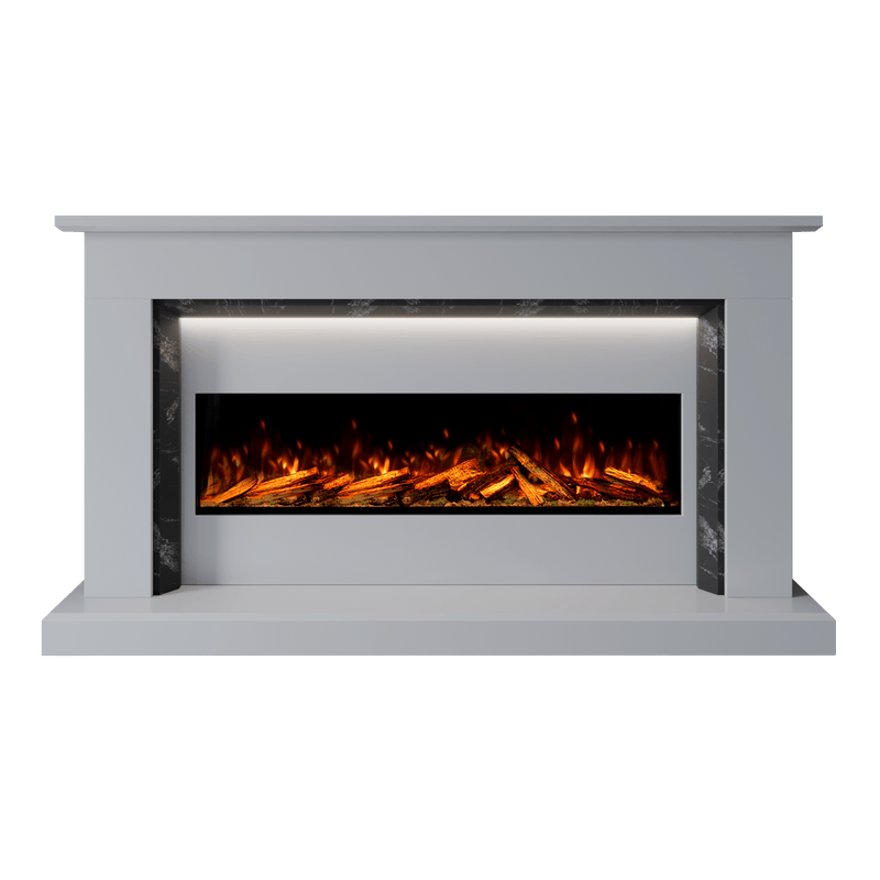 Bespoke Fireplaces Polar White & Titanium Galaxy Costello Marble Suite 1300 S