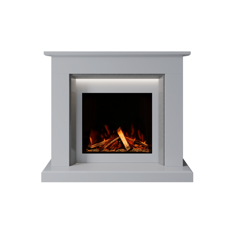 Bespoke Fireplaces Polar White & Grey Sparkle Quartz Costello Marble Suite 700 S