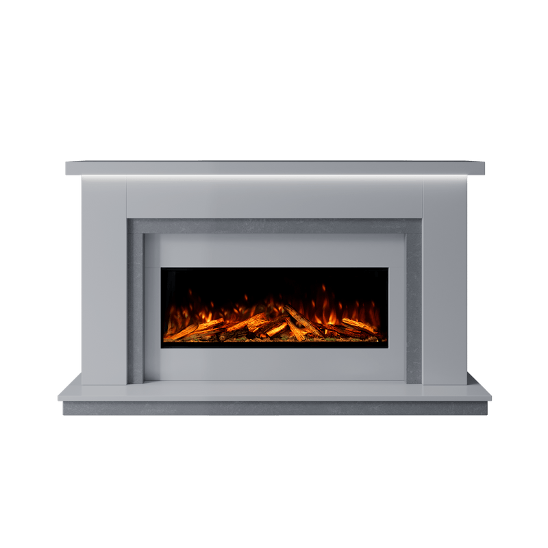 Bespoke Fireplaces Polar White & Italian Grey Isabelle Marble Suite 1000 S