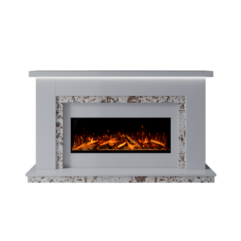 Bespoke Fireplaces Polar White & Rosiana Isabelle Marble Suite 1000 S