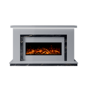 Bespoke Fireplaces Polar White & Titanium Gold Isabelle Marble Suite 1000 S