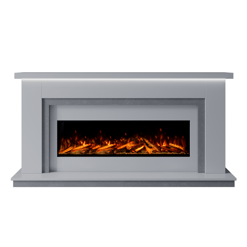 Bespoke Fireplaces Polar White & Italian Grey Isabelle Marble Suite 1300 S