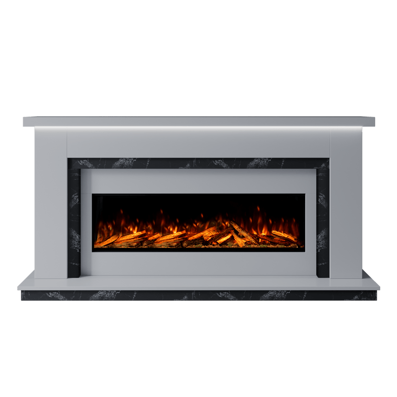 Bespoke Fireplaces Polar White & Titanium Galaxy Isabelle Marble Suite 1300 S