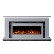 Bespoke Fireplaces Polar White & Titanium Gold Isabelle Marble Suite 1300 S