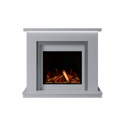Bespoke Fireplaces Polar White & Grey Sparkle Quartz Isabelle Marble Suite 700 S