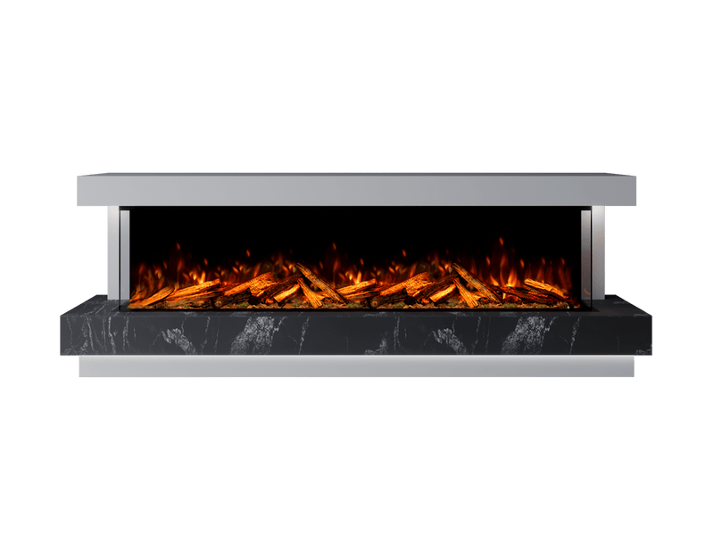 Bespoke Fireplaces Polar White & Titanium Galaxy Lazio Marble Suite 2000 X