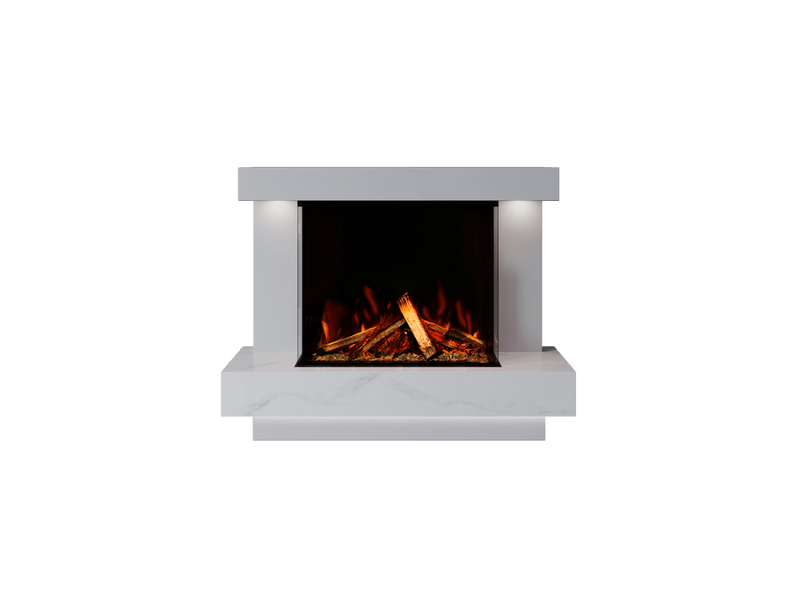 Bespoke Fireplaces Polar White & Calacatta Lazio Marble Suite 700 3DP