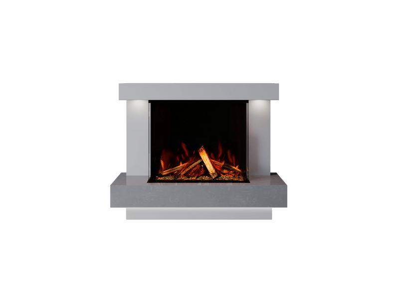 Bespoke Fireplaces Polar White & Italian Grey Lazio Marble Suite 700 3DP