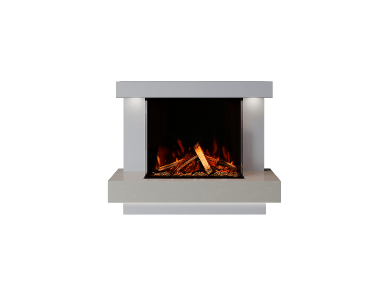 Bespoke Fireplaces Polar White & Nacarado Lazio Marble Suite 700 3DP