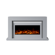 Bespoke Fireplaces Polar White & Grey Sparkle Quartz Madrida Marble Suite 1000 S