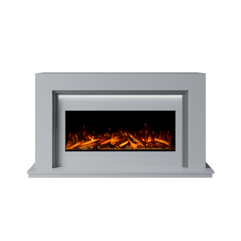 Bespoke Fireplaces Polar White & Grey Sparkle Quartz Madrida Marble Suite 1000 S