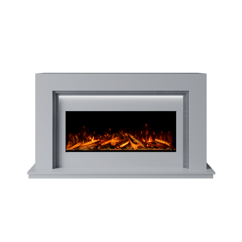 Bespoke Fireplaces Polar White & Italian Grey Madrida Marble Suite 1000 S