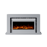 Bespoke Fireplaces Polar White & Titanium Gold Madrida Marble Suite 1000 S