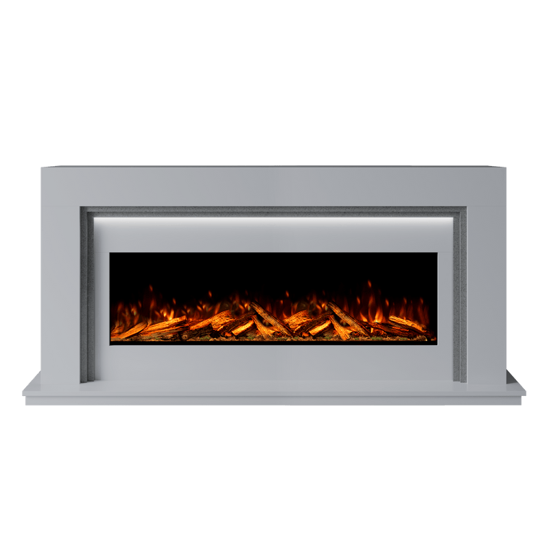 Bespoke Fireplaces Polar White & Grey Sparkle Quartz Madrida Marble Suite 1300 S