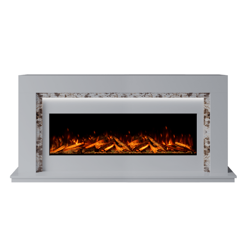 Bespoke Fireplaces Polar White & Rosiana Madrida Marble Suite 1300 S