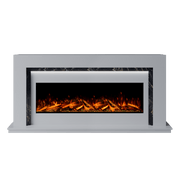 Bespoke Fireplaces Polar White & Titanium Gold Madrida Marble Suite 1300 S