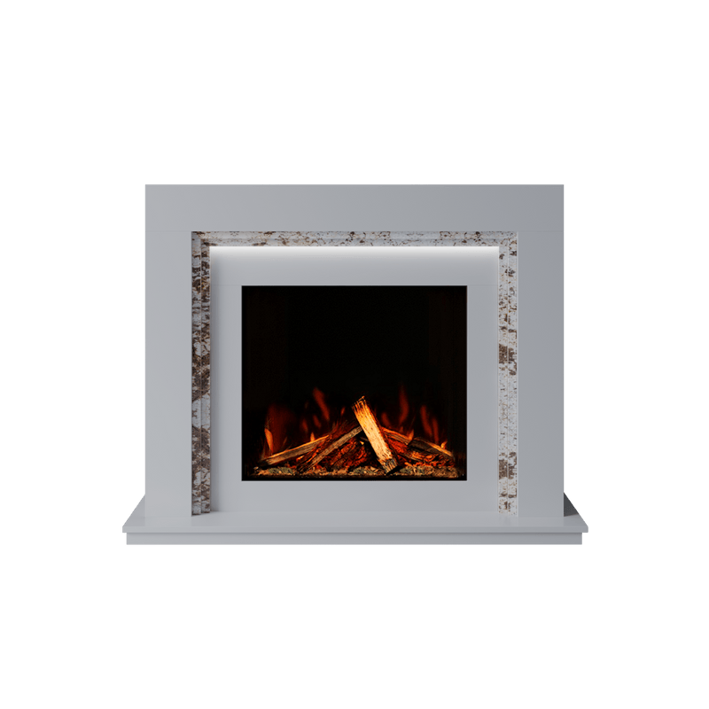 Bespoke Fireplaces Polar White & Rosiana Madrida Marble Suite 700 S